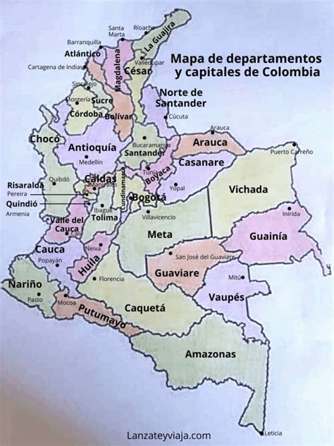 Carte De La Colombie Avec Ses D Partements Et Ses Capitales Puzzle