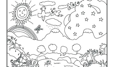 They could accompany any bible story or preschool lesson on the meaning of the cross, the crucifixion, easter, christmas, or really any christian gospel story. Days Of Creation Coloring Pages at GetColorings.com | Free ...
