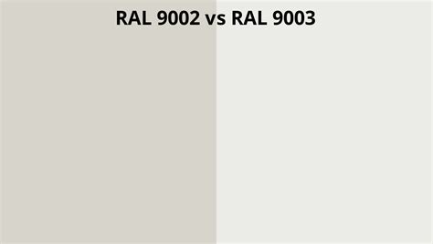 RAL 9002 Vs 9003 RAL Colour Chart UK