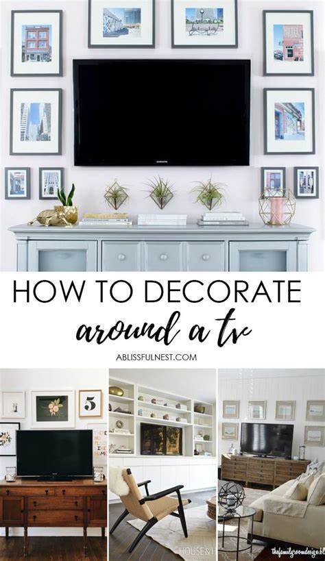 How To Decorate Around The Tv With A Tv Gallery Wall A Blissful Nest