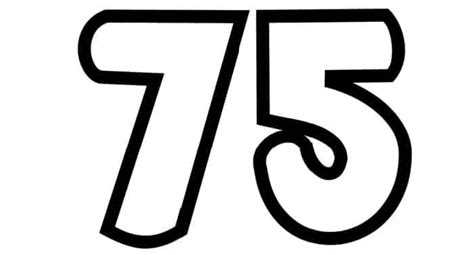 Drop the percentage marks to simplify your calculations: Free Printable Number Bubble Letters: Bubble Number 75 ...
