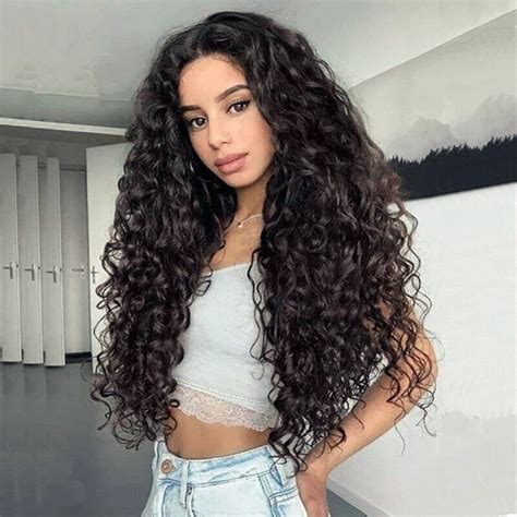 Long Natural Curly Black Hair