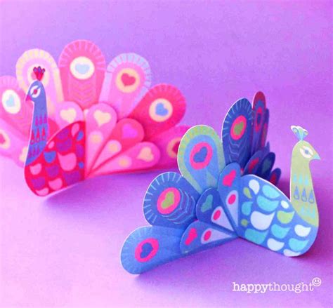 diy printable peacock ornaments get crafty today happythought