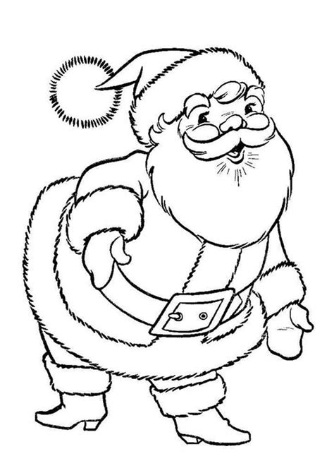 Santa Full Body Coloring Pages Coloring Pages