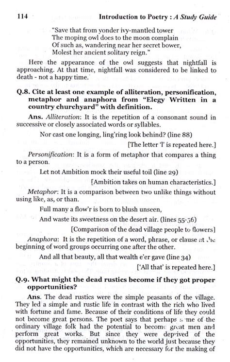 English Grammar A To Z Short Questions With Answers Elegy Written In