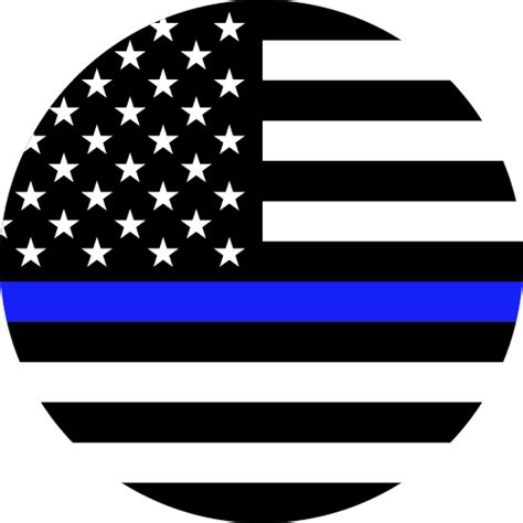 Vector Country Flag Of The Thin Blue Line Circle