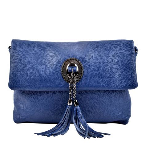 Blue Leather Cross Body Bag Brandalley