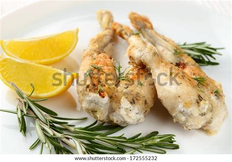 Frogs Legs Fried Garlic Herbs Lemon Stock Photo 172555232 Shutterstock
