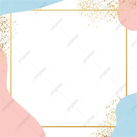Gambar Bingkai Bingkai Dengan Splatter Emas Imut Berbatasan Gumpal