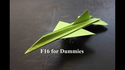 F 16 Paper Plane Instruction For Dummies Youtube