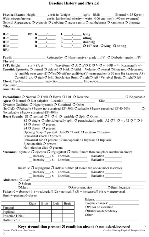Physical Assessment Form Template Collection