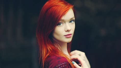 Wallpaper Face Women Redhead Model Long Hair Singer Fashion