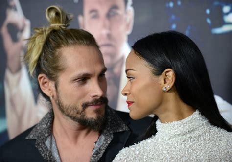 Zoe Saldana And Marco Perego At The Live By Night Premiere Popsugar