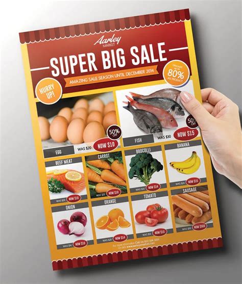 Supermarket Product Promotion Flyer Template Supermarket Design
