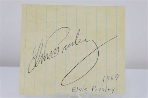 Elvis Presley 1969 Cut Signature Wloas And Note