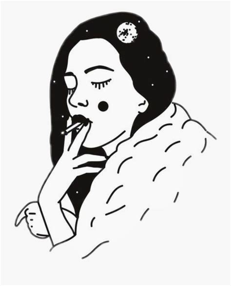 Sad Girl Smoking Drawing Tumblr Drawing
