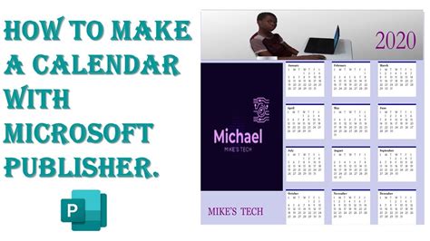 How To Create A Calendar With Microsoft Publisher Youtube
