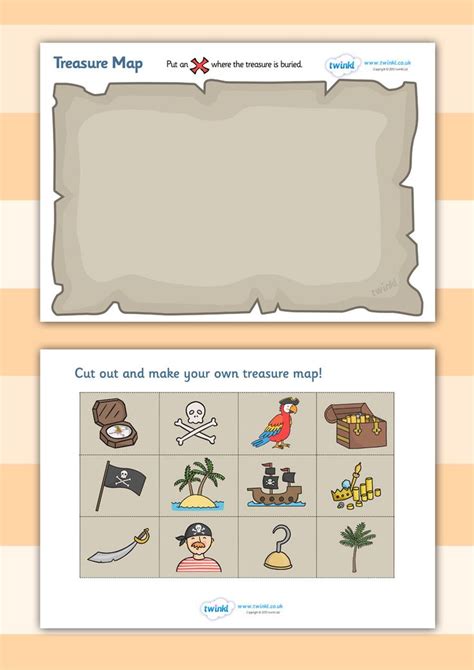 Twinkl Resources Treasure Map Design Activity Classroom