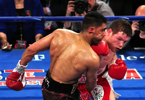 Canelo Alvarez Puts Amir Khan To Sleep With A Booming Right The Ring