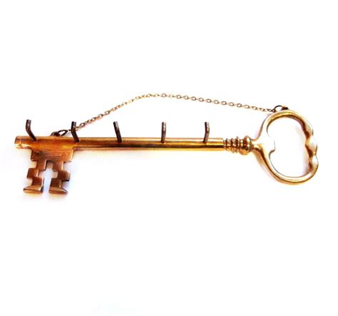 vintage skeleton key holder brass hooks etsy vintage skeleton keys vintage keys key holder