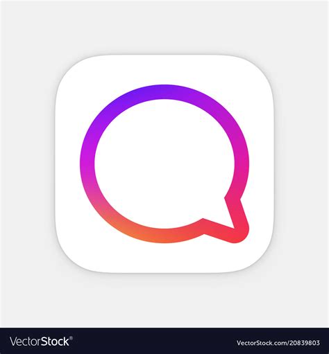 Chat App Icon Template Mobile Application Icon Vector Image