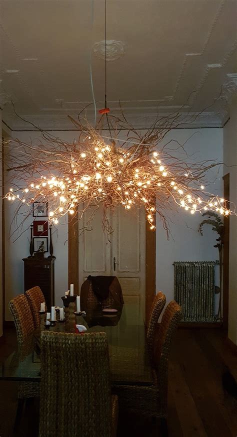 Twig Chandelier Chandelier In Living Room Lighted Branches Tree