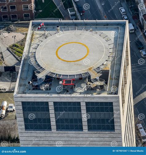 Helicopter Landing Pad On Building Stock Image Image Of Landing