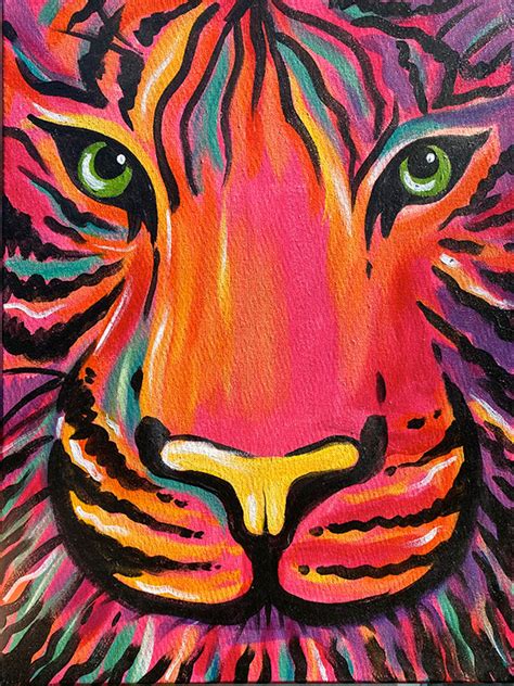 The Vibrant Tiger Painting Party With The Paint Sesh