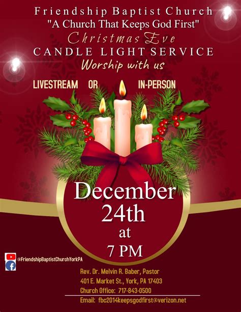 Candlelight Service 2021 Friendship Baptist Church York