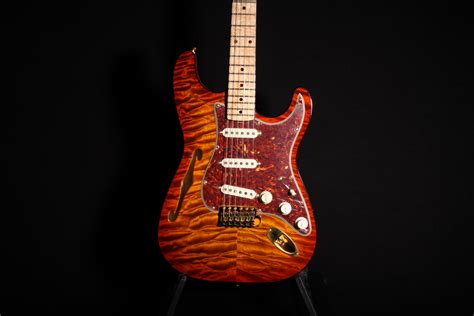 Fender Thinline Strat And Tele 1997 Flame Sunburst Maple Guitar For Sale