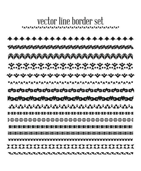 Vector Lines Border Divides Set Stock Vector Illustration Of Hand