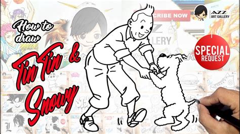 How To Draw Tintin And Snowy Youtube