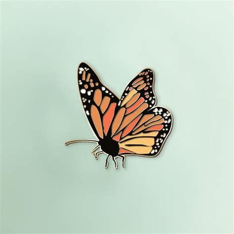 Monarch Butterfly Enamel Pin Monarch Butterfly Jewelry Enamel Pins