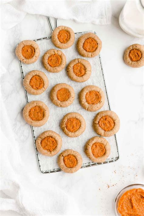 Healthy Pumpkin Pie Thumbprint Cookies Amys Healthy Baking