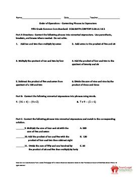 Grade 5 common core standards. 5th (Fifth) Grade Common Core Math Worksheet - Converting ...
