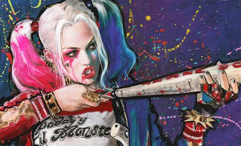 Dc Comics Harley Quinn Batter Up Art Print By Ozone