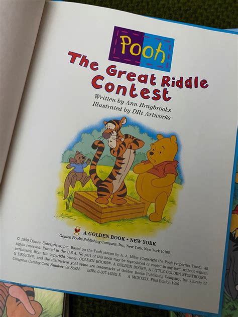 6 Winnie The Pooh Books Disney Hardcovers Etsy