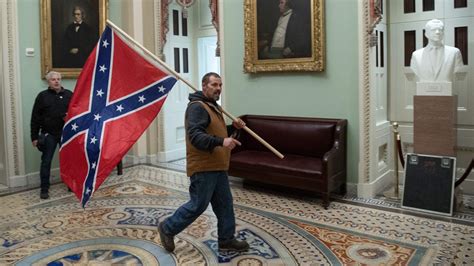 Man Photographed With Confederate Flag During Capitol Riot Arrested Nbc Connecticut
