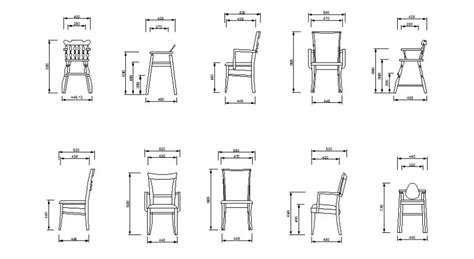 Single Arm Chair All Sided Elevation Cad Drawing Details Dwg File Cadbull