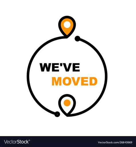 We Have Moved Office Relocation Icon Business Vector Image