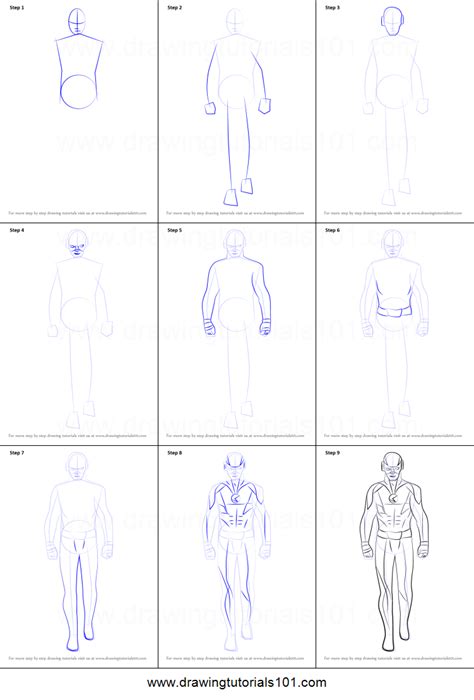 How To Draw Reverse Flash Printable Step By Step Drawing Sheet