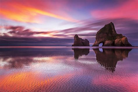 Download Horizon Sky New Zealand Sea Ocean Beach Reflection Nature