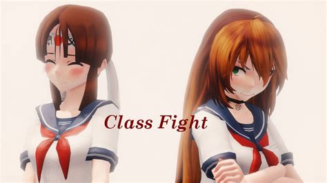 Mmd Class Fight Animation Youtube