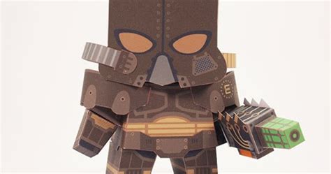 Ninjatoes Papercraft Weblog Fallout Enclave Soldier Papercraft Toy