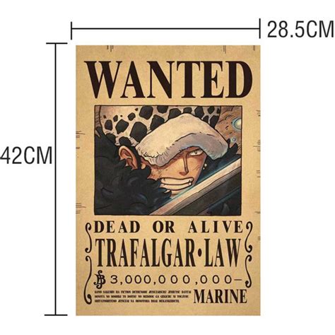 New Anime One Piece Luffy 3 Billion Bounty Wanted Posters Four Etsy