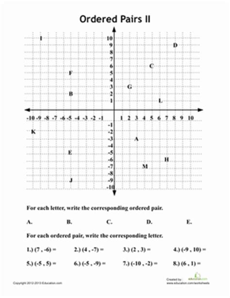 Printable in convenient pdf format. Coordinate Grid Graphing | Worksheet | Education.com