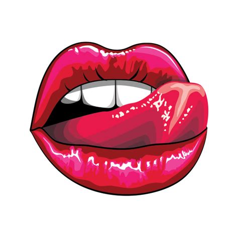 Printed Vinyl Sexy Lips Lick Stickers Factory