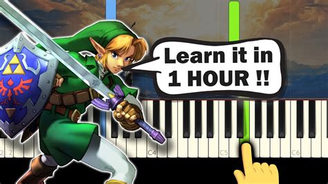 Zelda Main Theme Song Easy Piano Tutorial Youtube