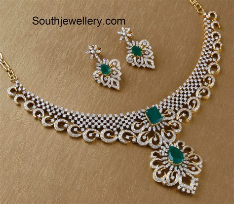 Diamond Necklace Set Jewellery Designs