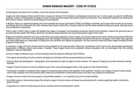 Human Remains Imagery Code Of Ethics Bgh Online